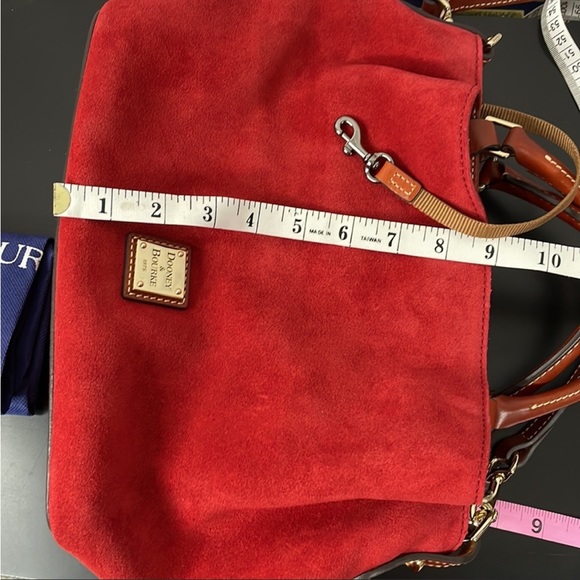 NWOT Dooney & Bourke Small Brenna Satchel in Red Suede - Picture 12 of 14